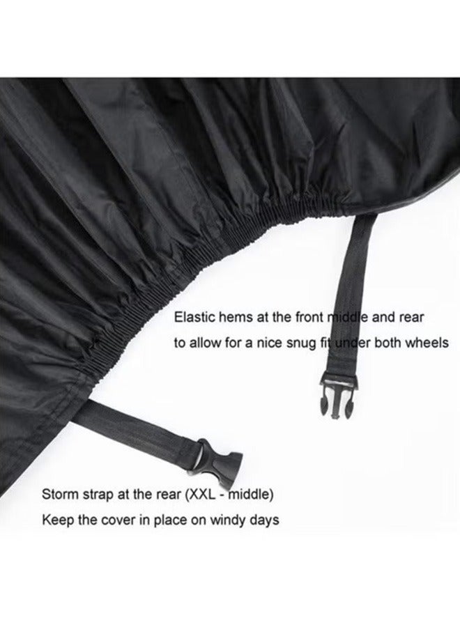 Bicycle cover waterproof, sunscreen, dustproof and windproof with keyhole mountain road bike outdoor storage 190x65x98cm - Image 3