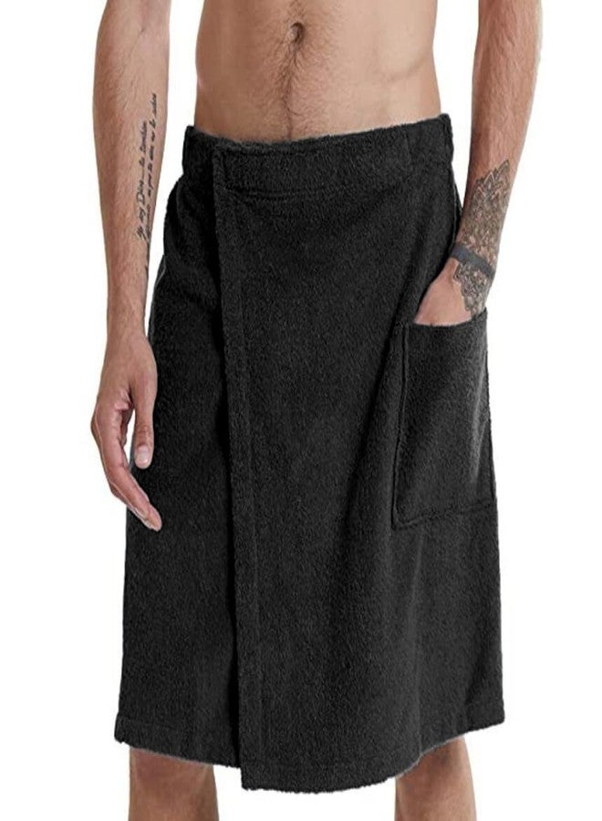 PURFUN Men Boys Soft Wearable Bath Towels Elastic Band Adjustable Body Wrap Towel High Hydroscopicity Bathroom Gym Pool Beach Spa Bathing Shower Cover Up Wrap Around Towel with Pocket - Image 1