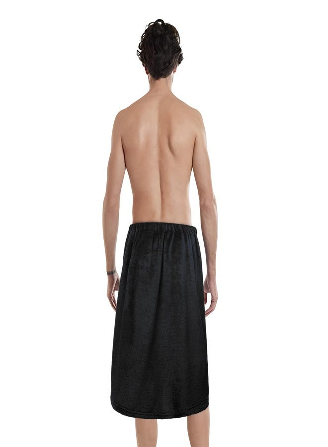 PURFUN Men Boys Soft Wearable Bath Towels Elastic Band Adjustable Body Wrap Towel High Hydroscopicity Bathroom Gym Pool Beach Spa Bathing Shower Cover Up Wrap Around Towel with Pocket - Image 3