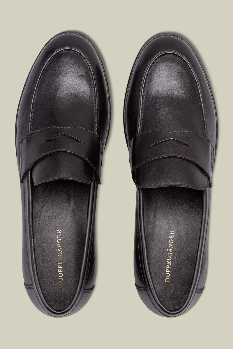 دوبل غانغر Men's Derby shoe, 100% genuine leather - DK Brown