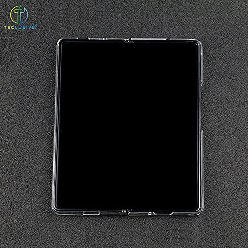 T TECLUSIVE Plastic Slim Transparent Protective Hard Case Cover Compatible For Galaxy Z Fold 2, Shockproof Clear 2 In 1 Transparent Back Cover With Camera Protection - Image 3