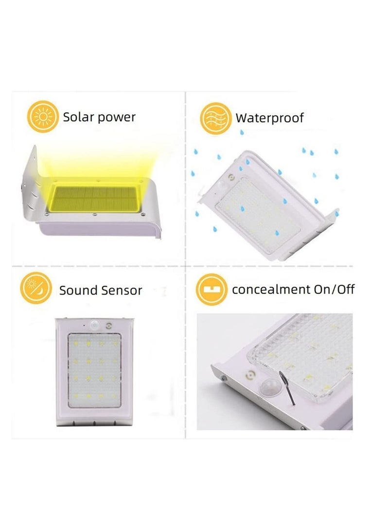 Solar Powered Lamp Outdoor 16 LED LEDs Lights Wall Light Ray Sound Sensor Light Outdoor Garden - Image 4