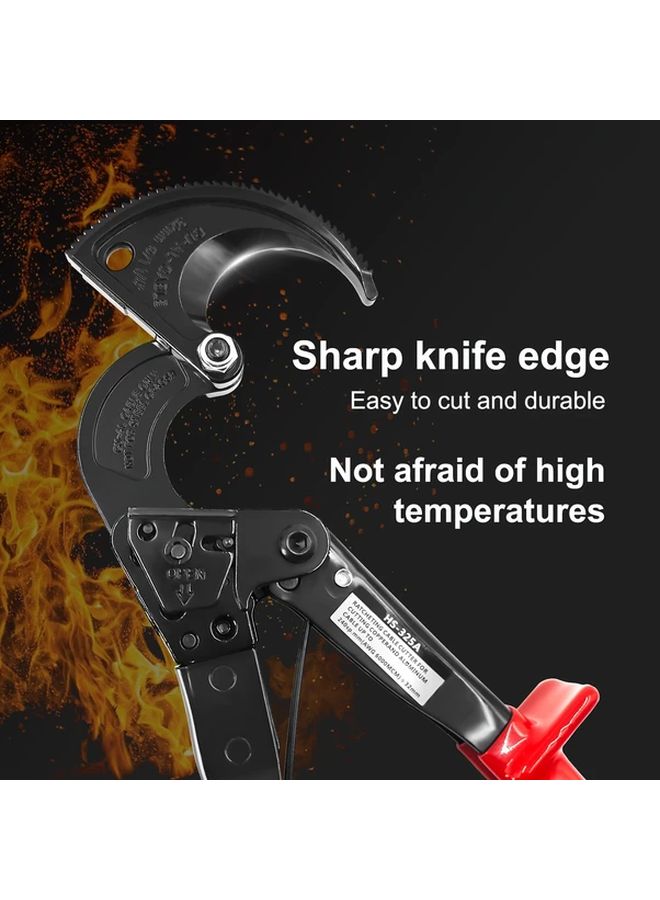 WX 325 Heavy Duty Ratchet Cable Cutter Industrial Steel Blade Portable Tool - Image 5