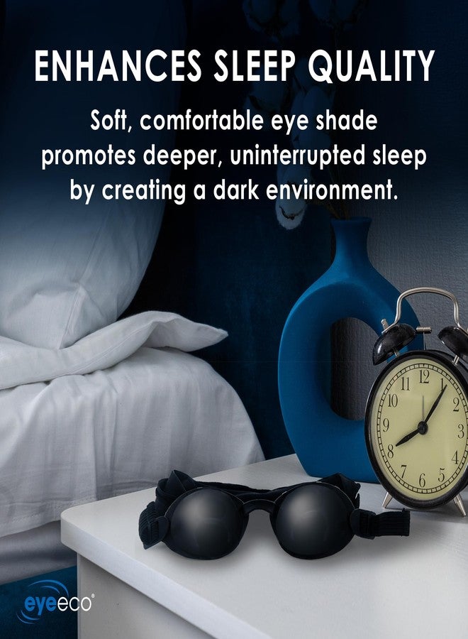 EYEECO Onyix Silicone Hydrating Sleep Mask - Adjustable, Medical Grade Silicone Mask for Nighttime Dry Eye Relief and Hydration, Black - Image 2