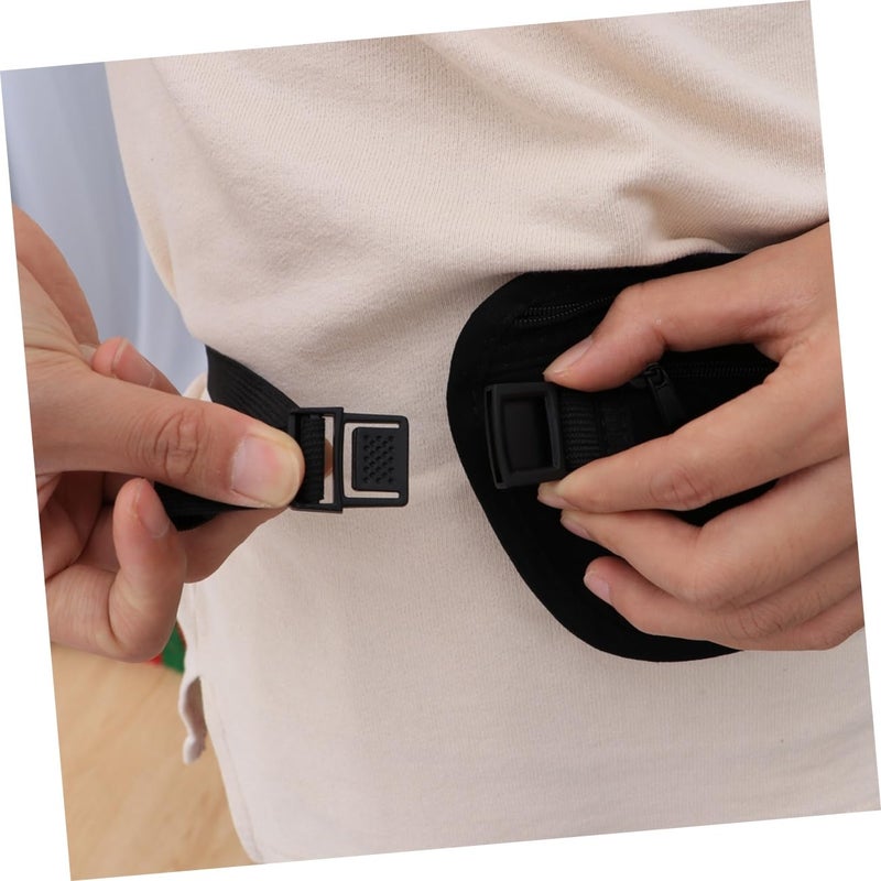 Medium Black Outdoor Fanny Pack Waist Bag For Jogging Hiking Travel Lightweight - Image 4