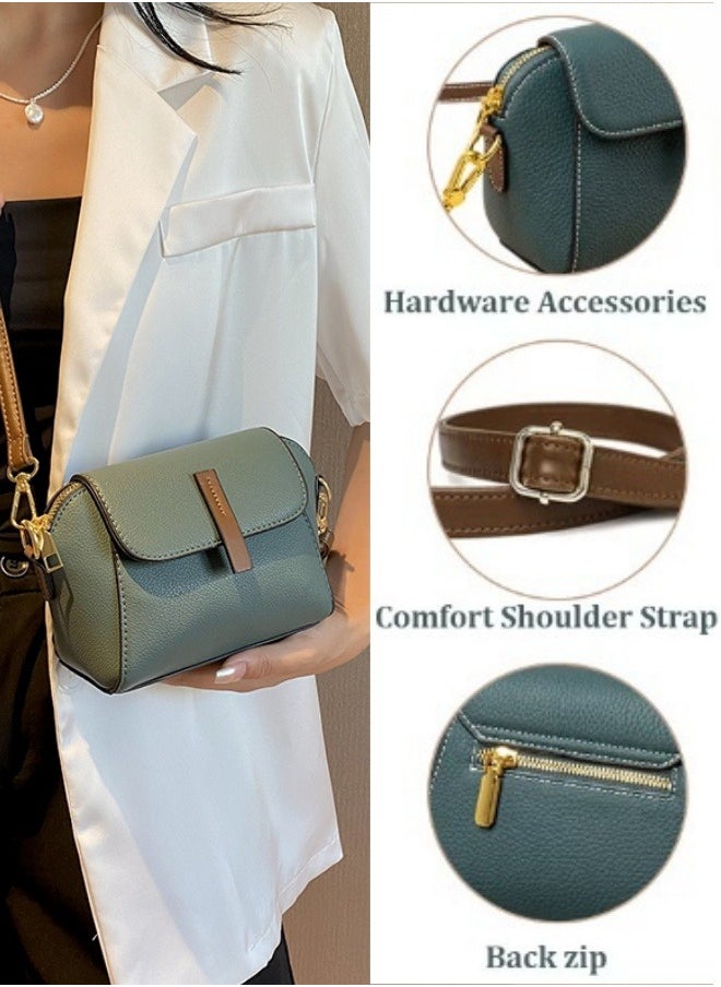 Generic Women's PU Leather Shoulder Bag, Ladies Waterproof and Wear-resistant Crossbody Bag Sling Bag Side Bag Carry Bag, Korean Style Small Bag Satchel Bag Beach Bag Phone Bag for Girls/College Students  - Image 2