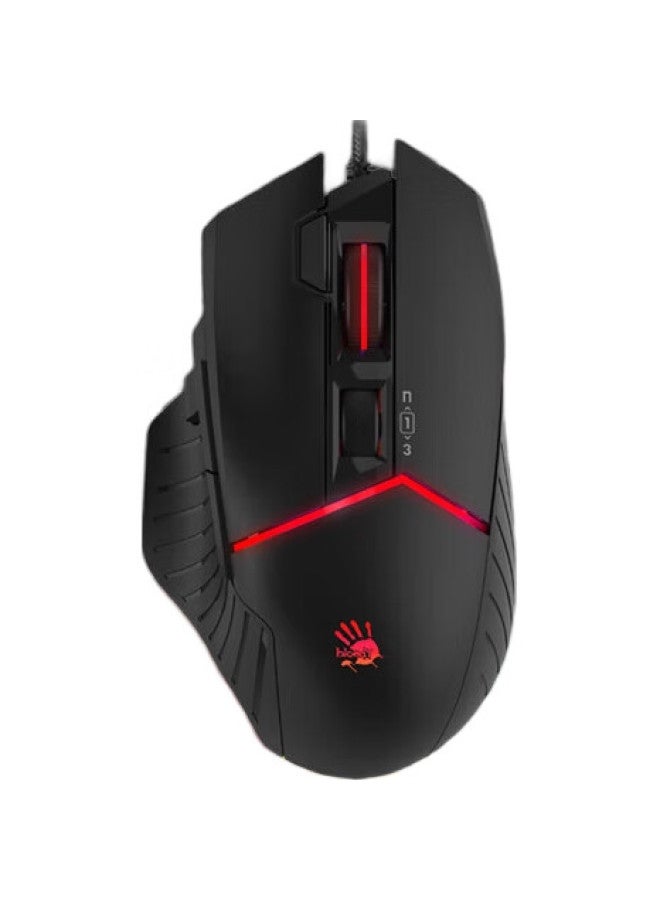 A4TECH A4tech W95max Wired Gaming Mouse For Macro Programming, Mechanical Notebook, Desktop C Puter, Pubg, League Of Legends, Bloodhand Phant Gaming Mouse, Black - Image 2