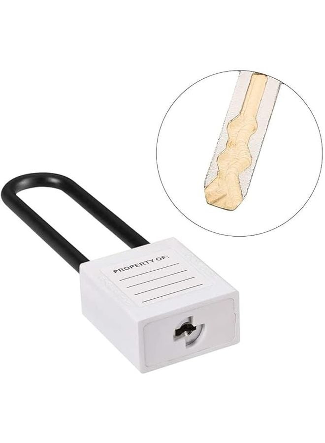 XYWHPGV 3 Inch Nylon Shackle Safety Padlock Lockout Labeling Keyed Alike 2 Pack - Image 4