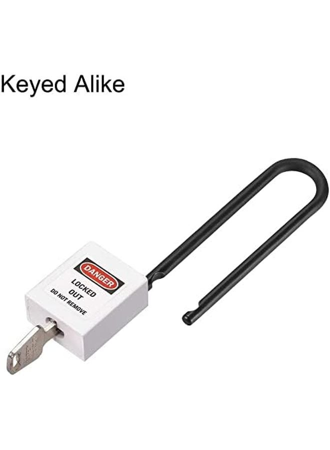 XYWHPGV 3 Inch Nylon Shackle Safety Padlock Lockout Labeling Keyed Alike 2 Pack - Image 3