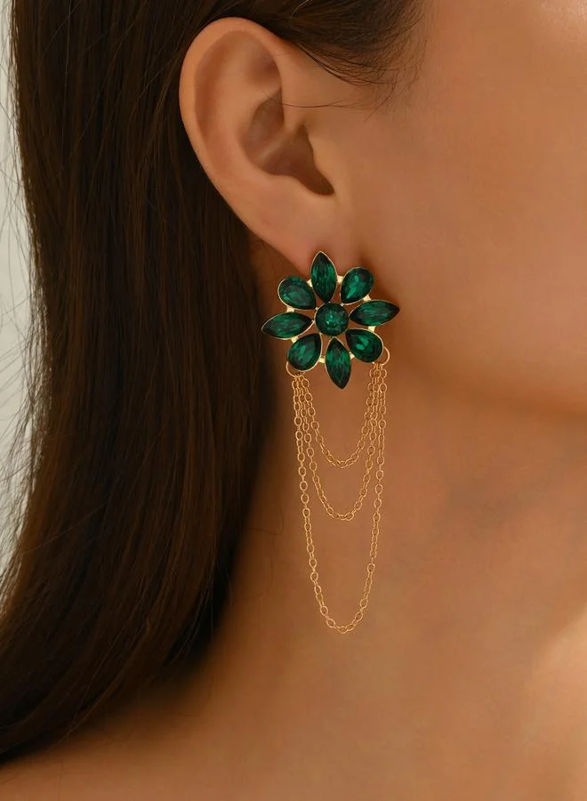 تايك تو أقراط مزينة بسلسلة بشرّابات