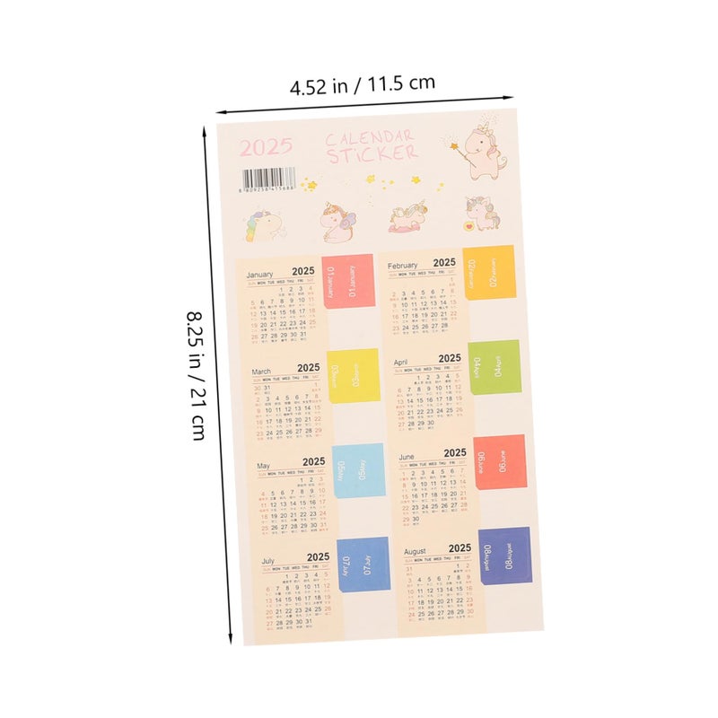 6 Sets Monthly Index Stickers For Calendars Strong Adhesive Planner Tabs For School Office Organizing - Image 3