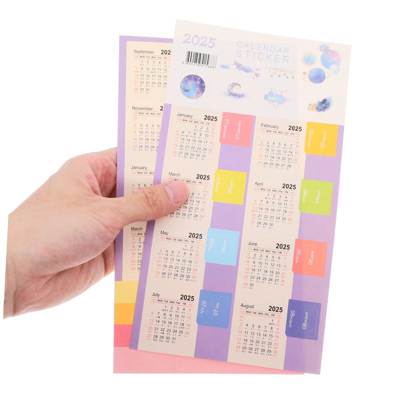 6 Sets Monthly Index Stickers For Calendars Strong Adhesive Planner Tabs For School Office Organizing - Image 4