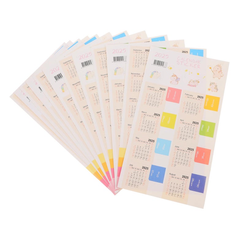 6 Sets Monthly Index Stickers For Calendars Strong Adhesive Planner Tabs For School Office Organizing - Image 2