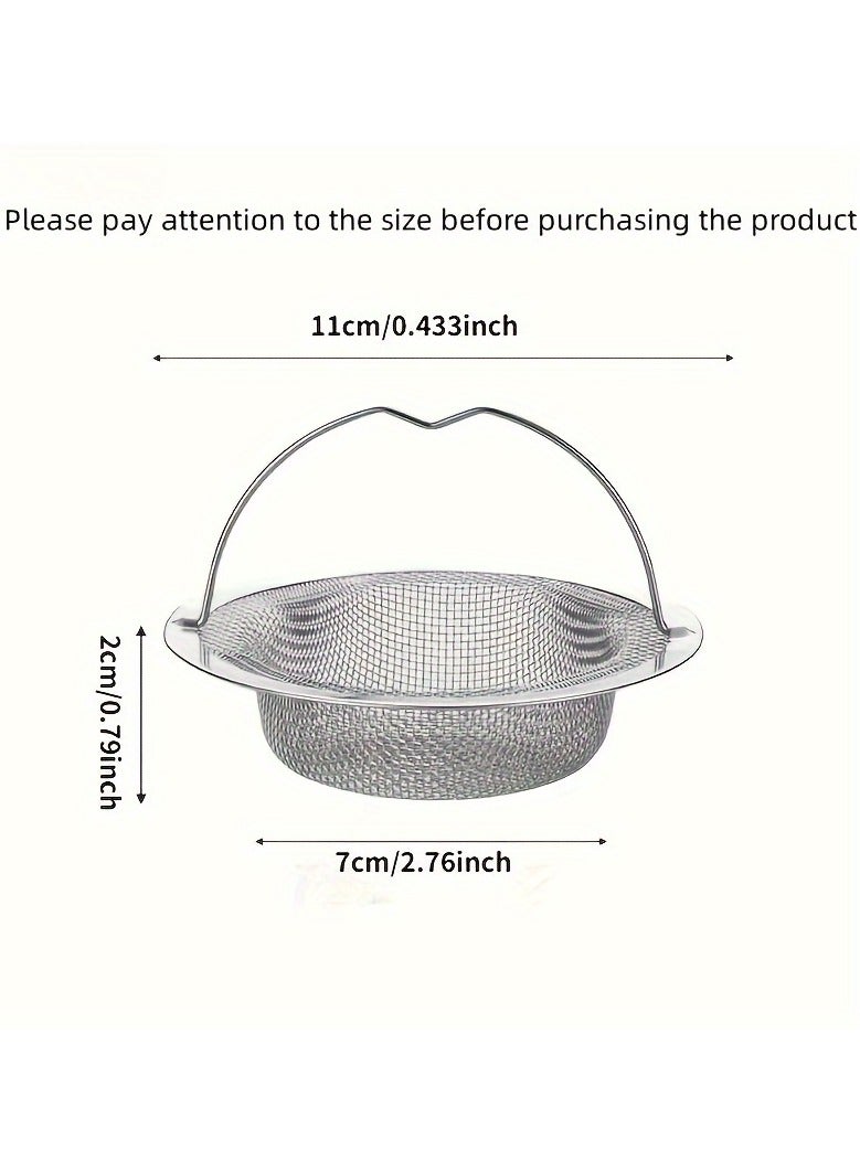 Stainless Steel Sink Strainer 2-Piece,Stainless Steel Drain Filter with Handle for Most Kitchen Drains, Rust Free and Dishwasher Safe  - Image 3