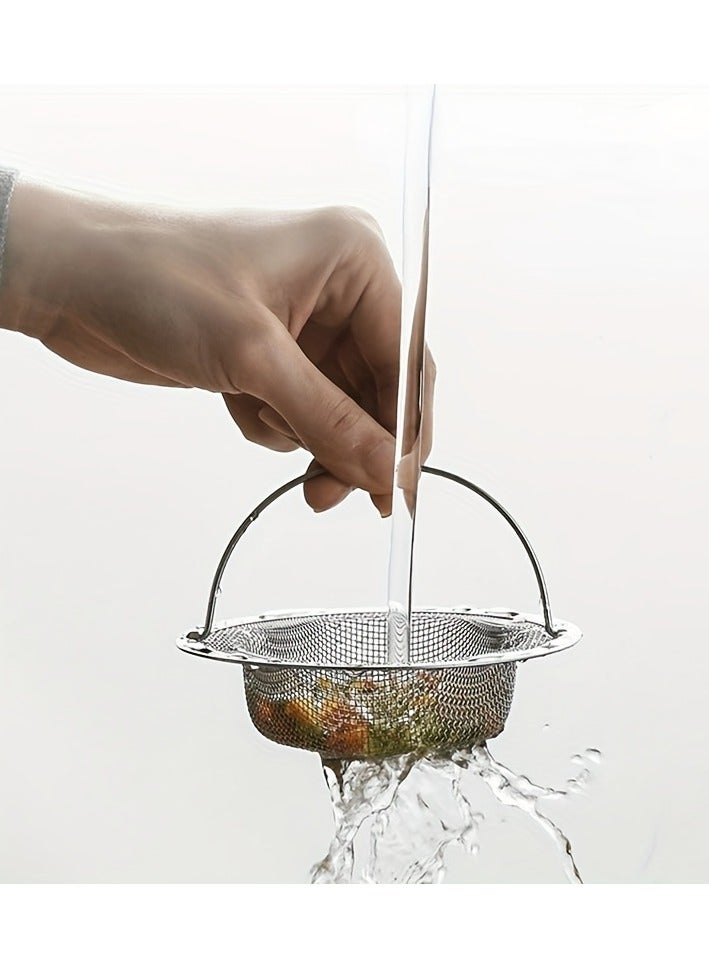 Stainless Steel Sink Strainer 2-Piece,Stainless Steel Drain Filter with Handle for Most Kitchen Drains, Rust Free and Dishwasher Safe  - Image 4