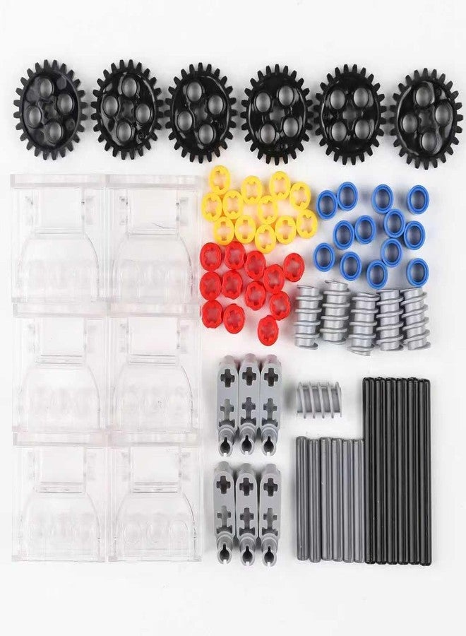 SEEMEY 5 Technical Parts Complete Set of Trans-Clear Wormbox Gearbox MOC Reducer Block Transparent Power Function Compatible with Part 6588 - Image 3