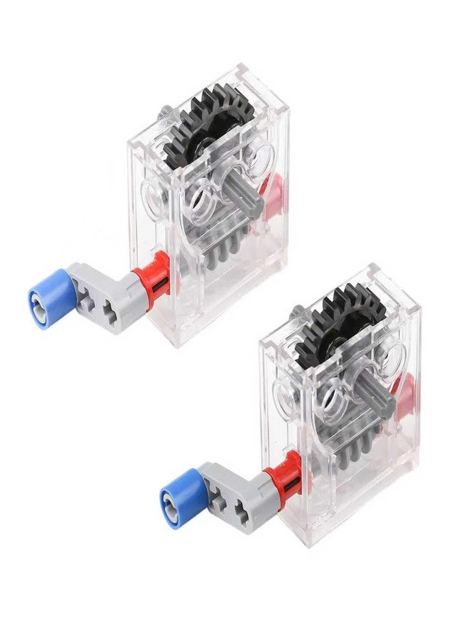 SEEMEY 5 Technical Parts Complete Set of Trans-Clear Wormbox Gearbox MOC Reducer Block Transparent Power Function Compatible with Part 6588 - Image 4