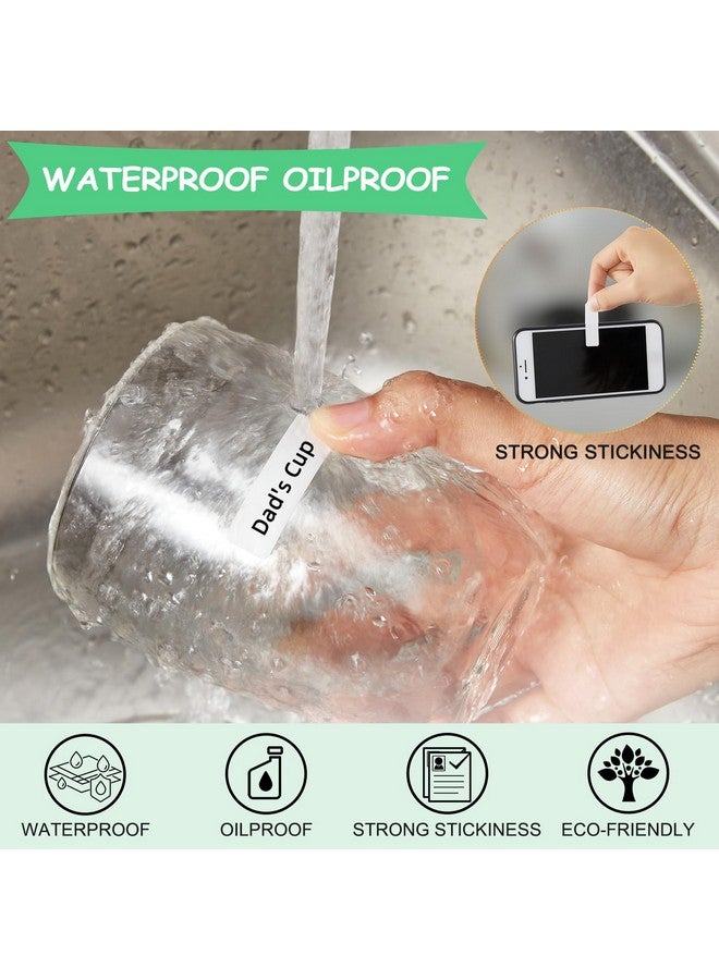 مارسبارك 1920 قطعة من ملصقات طباعة الملصقات من ورق الملصقات المغلف البديل المتوافق مع طابعة الملصقات المحمولة D30، 160 ملصقًا/لفافة، 12 × 40 مم، ملونة - Image 4