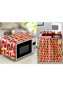 KANUSHI KANUSHI Industries MicrowaveOven Top Cover With 4 Utility Pockets 1 Pc Top Load Semi Automatic Washing Machine Cover MICROWASMACSEMIREDGOLDENLINE  - Image 1