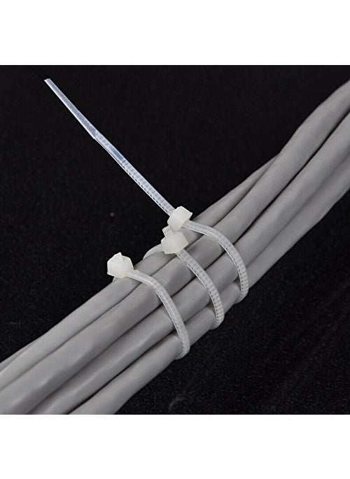 ELATAPES EXPAND STICKING POSSIBILITIES ELA Nylon Zip Wire Organiser Self Locking Cable Tie 18 Inch 450 x 50 mm White 100 Pieces  - Image 4