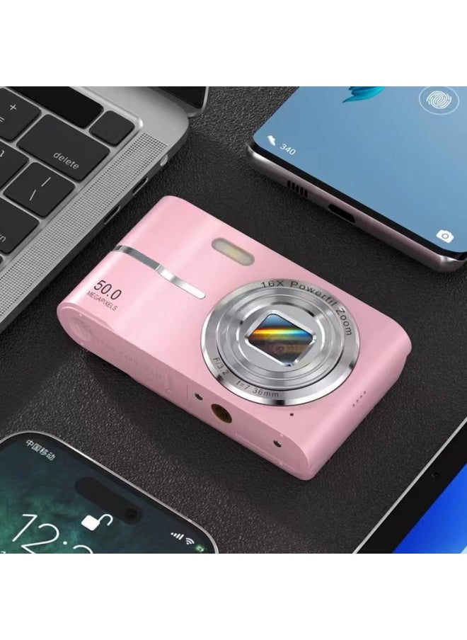 Generic E-commerce Chinese And English Version 50 Million Pixel HD Ordinary Digital Camera M3-55 Home Self-timer Card Machine-Body Color:8gb Card + Card Reader With Adapter  - Image 2