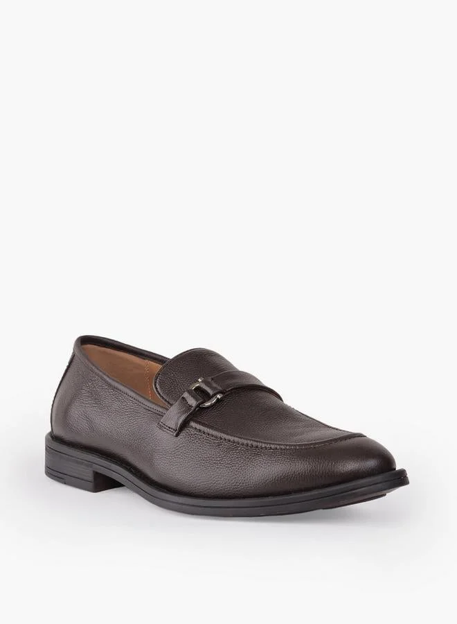DUCHINI Men Metallic Accent Slip-On Loafers