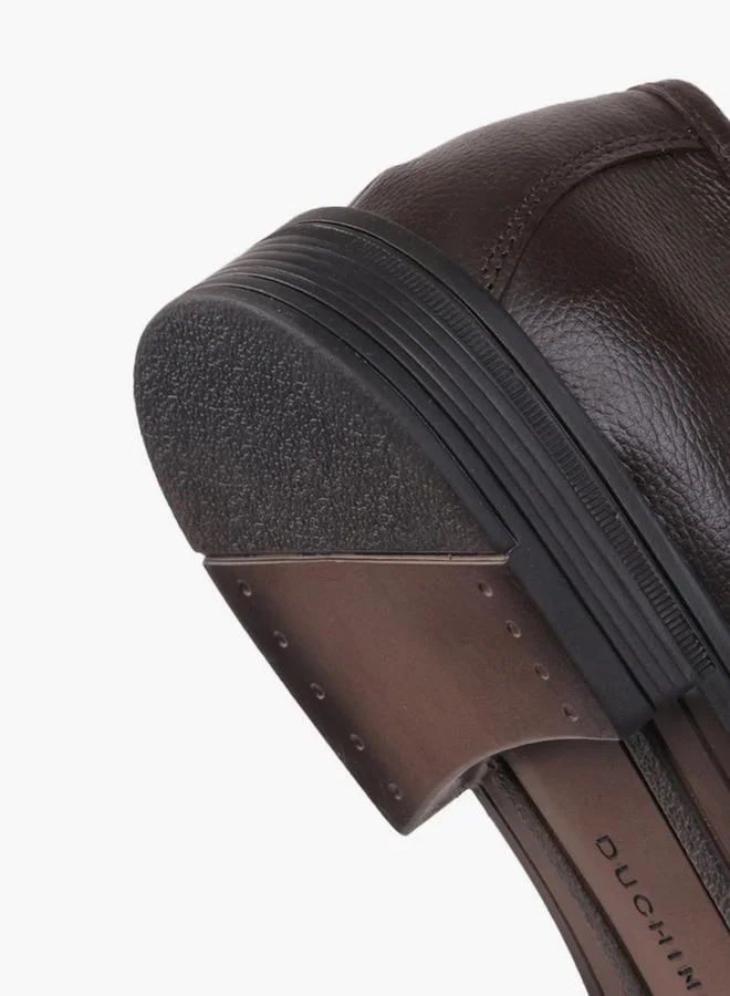 Duchini BROWN Men Metallic Accent Slip-On Loafers for Men | Best Price UAE