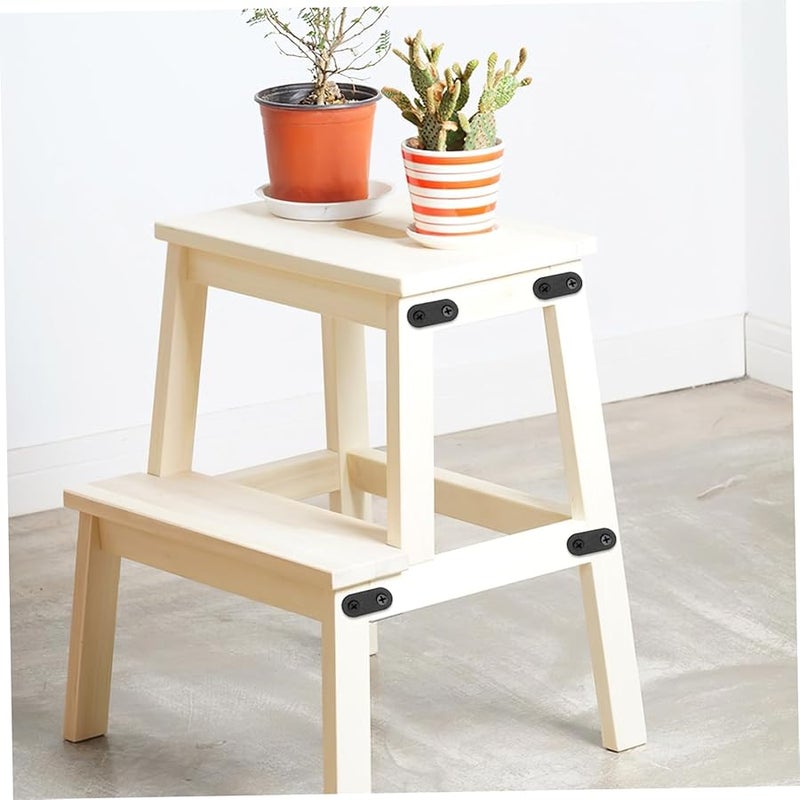 Tehaux 32 Pcs Stainless Steel Corner Brackets Flat Braces For Wood Furniture Repair - Image 5