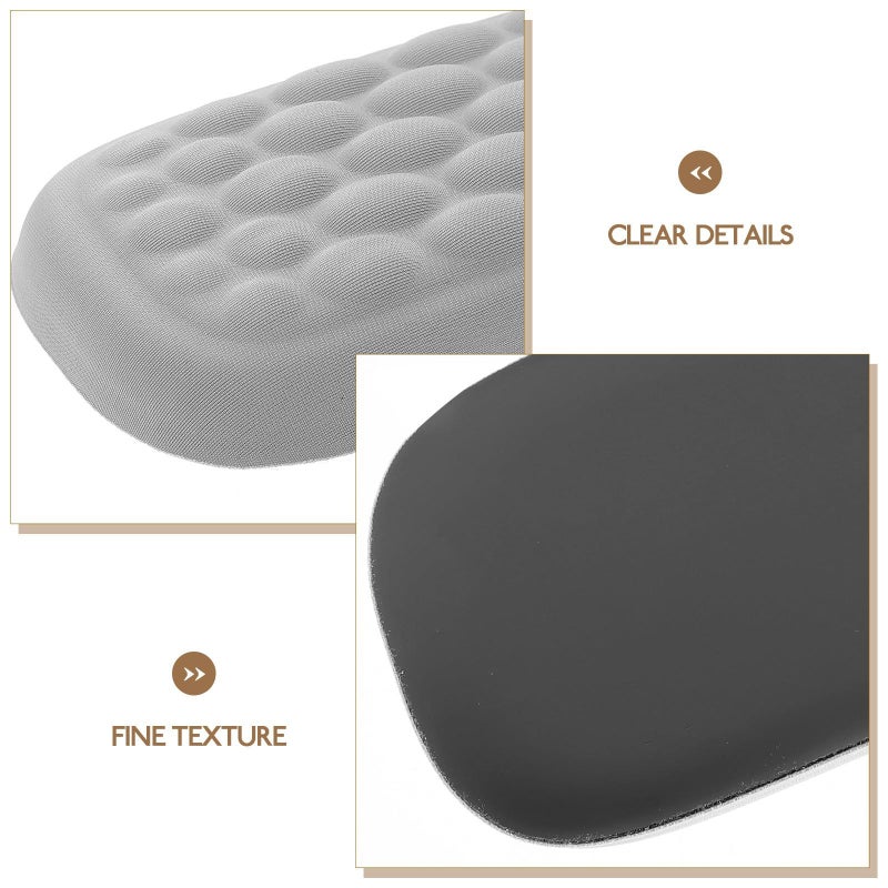 Memory Foam Keyboard Mouse Wrist Pad Ergonomic Gray One Handed Support Cushion - Image 4