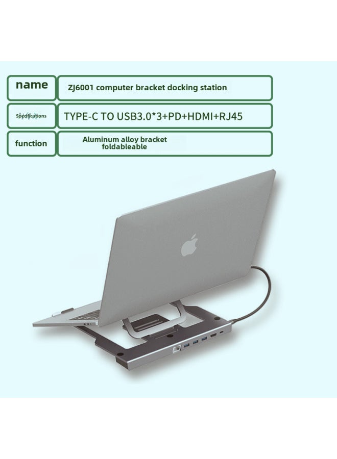 Neutral New Usbhub Multi-port Extender Sd Card Tf Card Eight-in-one Docking Station Hdmi Converter Gigabit Expansion Dock - Image 1