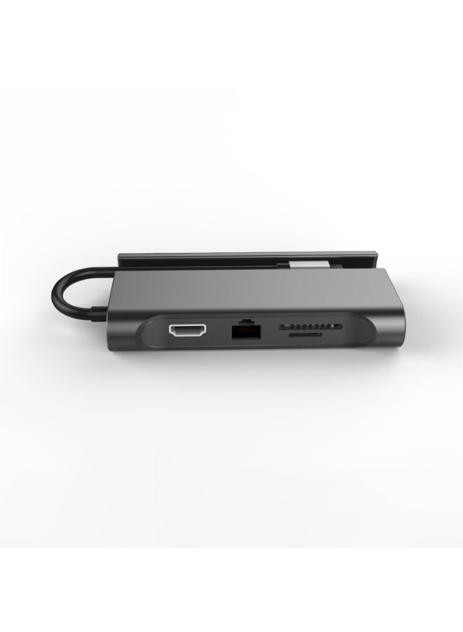 Neutral New Usbhub Multi-port Extender Sd Card Tf Card Eight-in-one Docking Station Hdmi Converter Gigabit Expansion Dock - Image 5