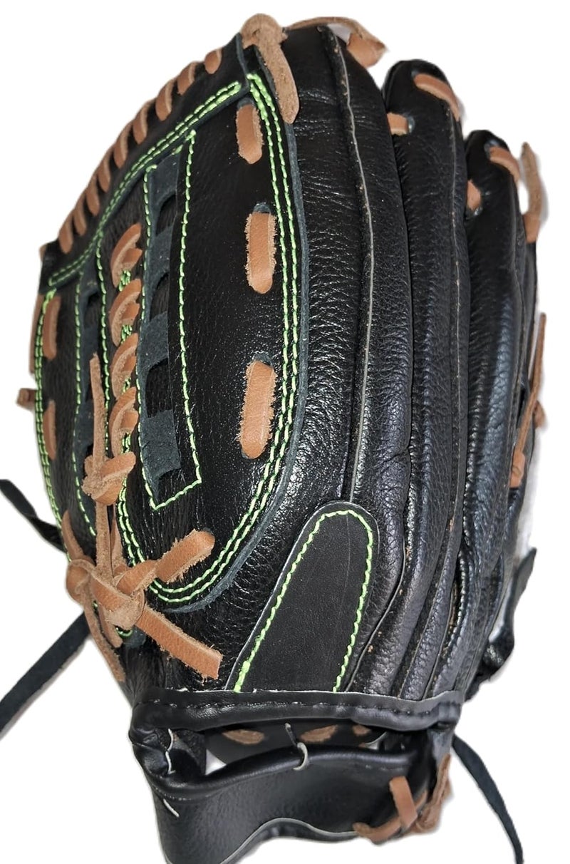GDON Softball Baseball Leather Right Hand Glove Color Black - Image 3