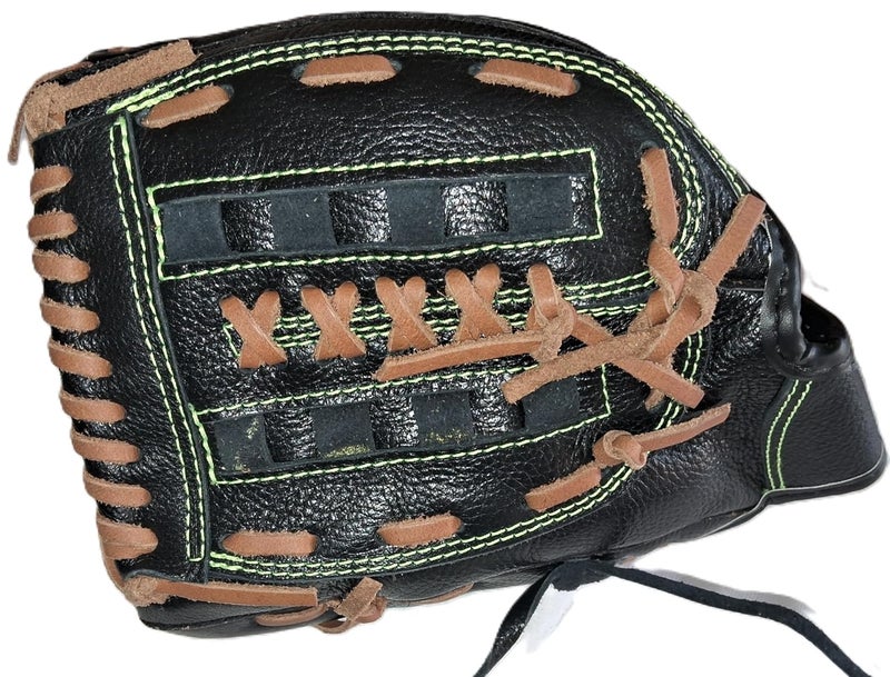 GDON Softball Baseball Leather Right Hand Glove Color Black - Image 1
