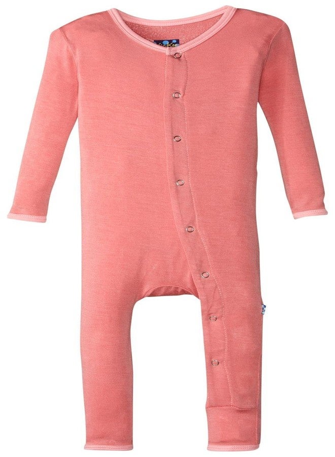 Kic Kee Pants بدلة نوم ضيقة سادة للبنات الصغيرات من كيكي بانتس، موديل Prd-kpca212-drl، لون ورد الصحراء/زهرة اللوتس، مقاس 3-6 أشهر - Image 1