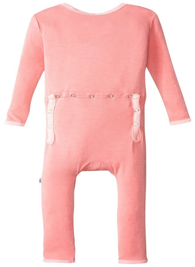 Kic Kee Pants بدلة نوم ضيقة سادة للبنات الصغيرات من كيكي بانتس، موديل Prd-kpca212-drl، لون ورد الصحراء/زهرة اللوتس، مقاس 3-6 أشهر - Image 2