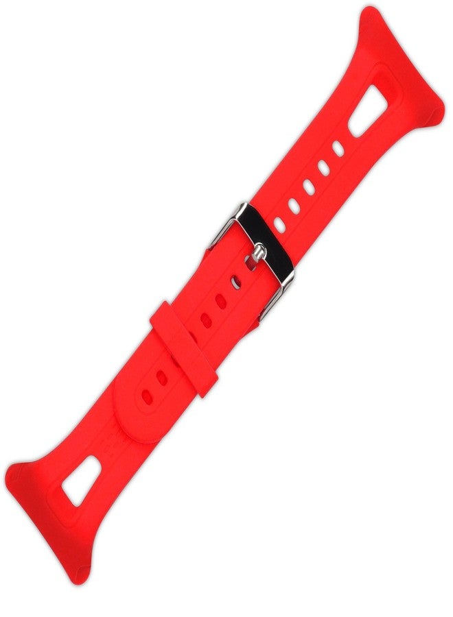 كي دابليو موبايل سوار kwmobile متوافق مع ساعة Garmin Forerunner 10/15 (مقاس L) - سوار سيليكون بديل - أحمر - Image 3