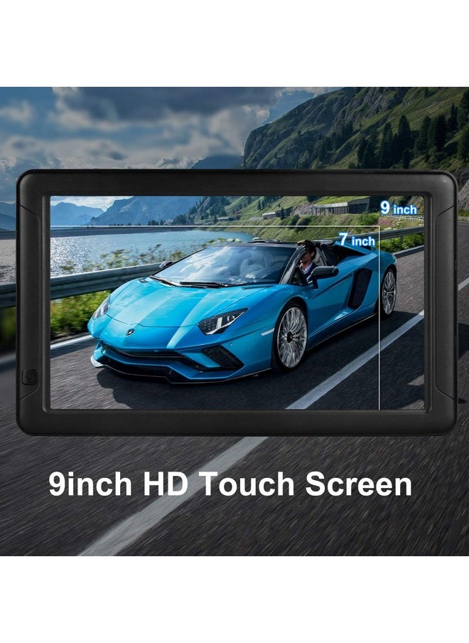 NAVRUF GPS Navigation for Car （9 Inch） Slimline Touch Screen Real Voice Direction ，USA Edition 2022 (Free Lifetime Updates) Turn-by-Turn Voice and Lane Guidance, Speed and Red Light Warning (American Brand)  - Image 2