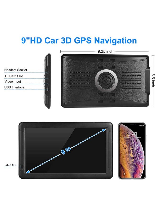 NAVRUF GPS Navigation for Car （9 Inch） Slimline Touch Screen Real Voice Direction ，USA Edition 2022 (Free Lifetime Updates) Turn-by-Turn Voice and Lane Guidance, Speed and Red Light Warning (American Brand)  - Image 5