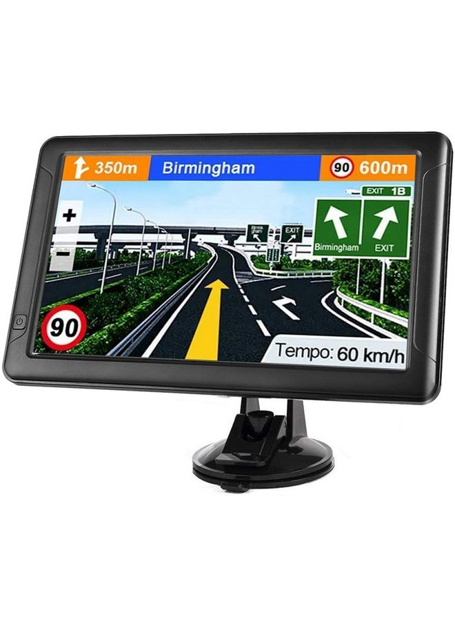 NAVRUF GPS Navigation for Car （9 Inch） Slimline Touch Screen Real Voice Direction ，USA Edition 2022 (Free Lifetime Updates) Turn-by-Turn Voice and Lane Guidance, Speed and Red Light Warning (American Brand)  - Image 1