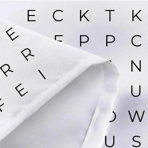 VeiVian Funny Bathroom Decor Shower Curtain Black and White Bath Curtain, Fun Bathroom Word Search Forget Your Phone Bathroom Humor Shower Curtain Fabric Bathroom Accessories with Hooks 70X70IN - Image 5