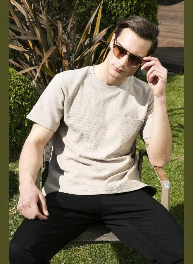 Buratti  Buratti Cotton Casual Cut Single Pocket Crew Neck T Shirt Men's T SHIRT 5902642 for Men | Best Price UAE