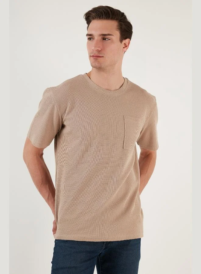 Buratti  Buratti Cotton Casual Cut Single Pocket Crew Neck T Shirt Men's T SHIRT 5902642 for Men | Best Price UAE