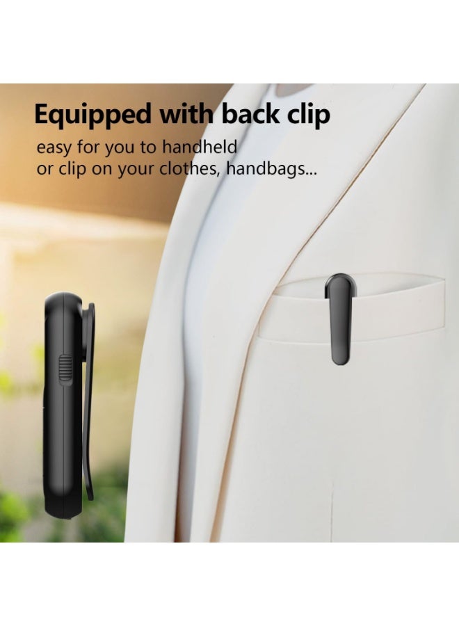 اف ام محمول، راديو جيب ترانزستور قابل لاعادة الشحن مع ضبط رقمي للاستقبال، شاشة LCD مع اضاءة خلفية، مشبك حزام، مقبس سماعة اذن ستيريو لصالة الالعاب الرياضية والركض والمشي والتخييم - Image 4