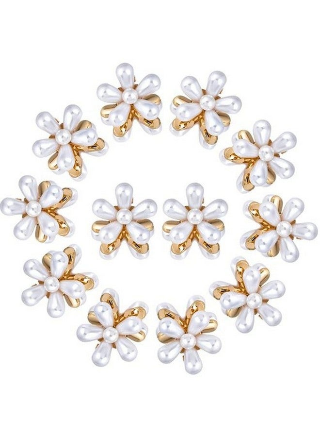 Blubby 12pcs Hair Clip Top Clip Hair Bang Clip Flower Hair Clamp Hair Clips for Women Thick Hair Womens Hair Clips Small Hair Pearl Hair Claw Jelly Hair Pins Camellia Alloy Girl Bracket - Image 1