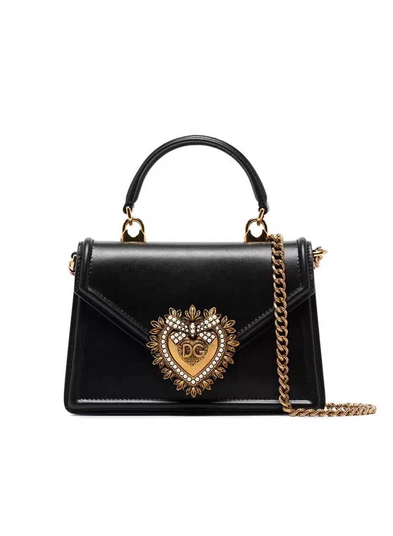 D&G Mini Top Handle Bag Black, Women's Cross Body Bag, Women's Tote Bag, Women's Hand Bag, Women's Shoulder Bag, Women's Travel Bag, Women's Hobo Bag - Image 1