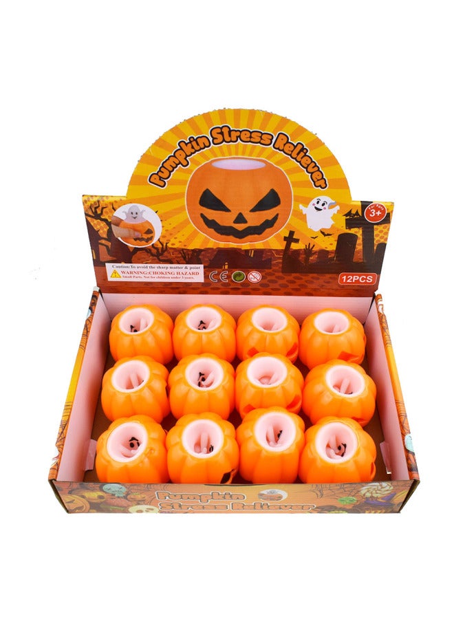 Loquat Stress Relief  Prank Ghost Pumpkin Squeezing Toy Fresh TPR For Children And Adults Fun Educational Toy-Color:Squeeze Pumpkin Ghost (12) - Image 3