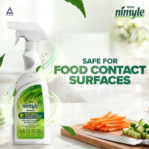Nimyle Natural Kitchen Cleaner Spray | Food Grade Ingredients | Removes Tough Grease & Oil | Safe for Kitchen Food Surfaces | For Stoves, Countertops & Appliances | 450ml - Image 4
