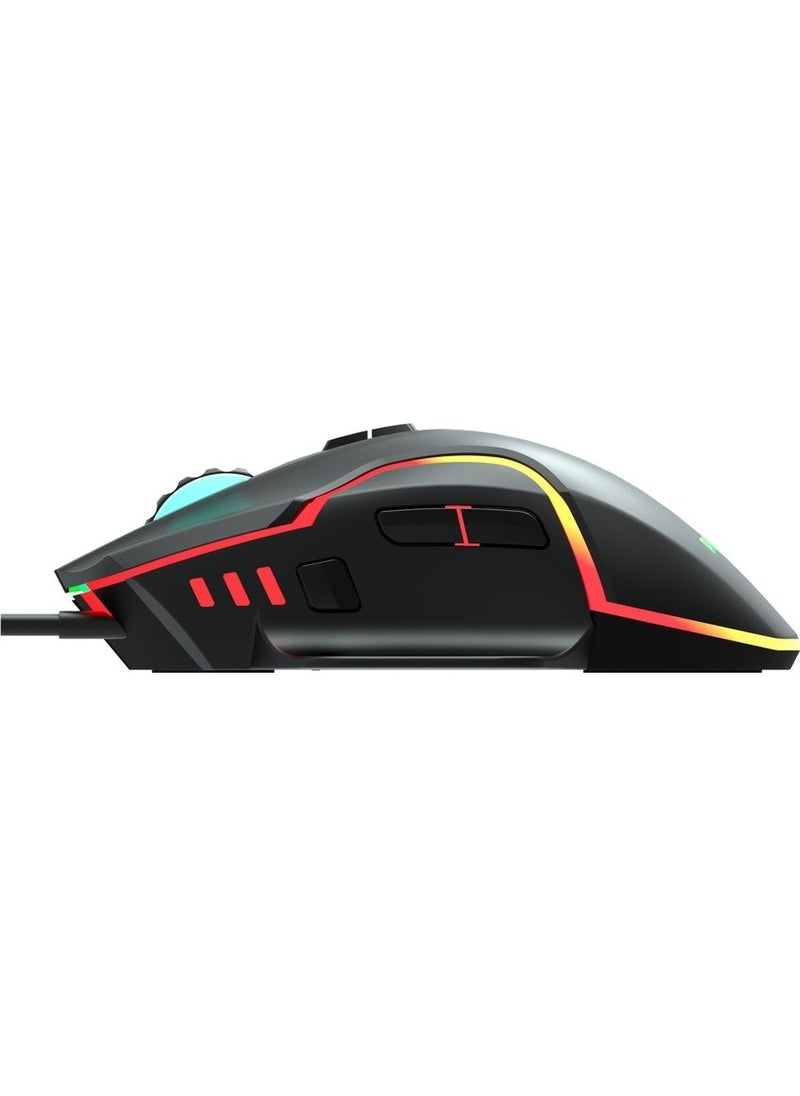 Philips - Gaming Mouse 2400DPI Optical Wired Gaming Mouse RGB Lighting Effect SPK9525 - Image 1