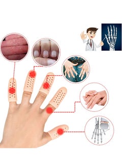 Y&D 14 Pcs Gel Finger Cots Protector Support Sleeves Great for Trigger Fingertips Protective Cushion Moisture-Wicking Beige  - Image 2
