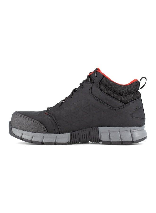 Reebok Work إكسل لايت | IB1037-1S3 – أسود، حذاء سلامة قصّة متوسطة بمقدمة ألومنيوم وجلد مقاوم للماء ونعل مقاوم للانزلاق SRC - Image 4